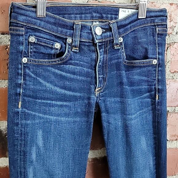 Rag & Bone Women's Skinny Low Rise Blue Denim Jeans in Kensington 24 | Girl's 12 - Picture 3 of 16